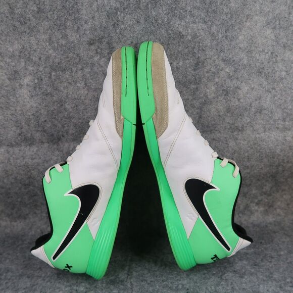 Nike Shoes Mens 13 Soccer Cleats Indoor TiempoX Athletic Leather White Green Low main image 11
